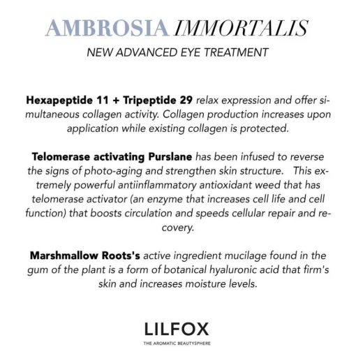 Ambrosia Immortalis - Intensiv-Augenpflege mit Kollagen stärkenden Peptiden