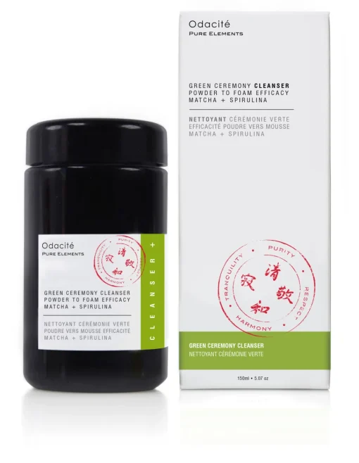 Green Ceremony Cleanser - Puder-zu-Schaum-Cleanser mit Matcha + Spirulina Alge